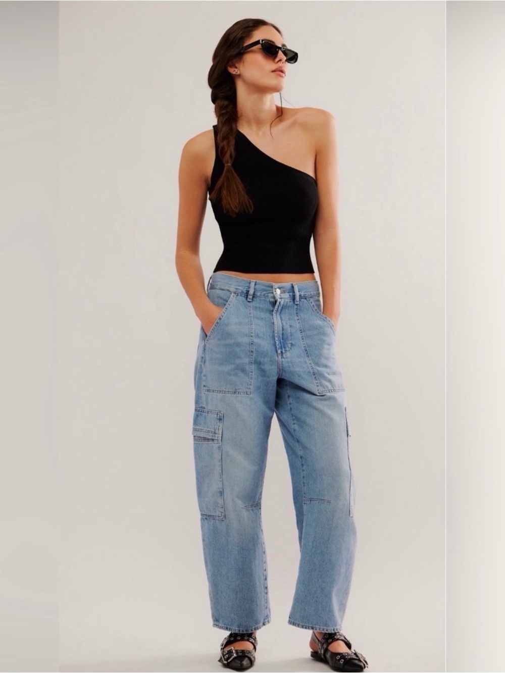 NWT Citizens of Humanity Marcelle Cargo Jeans Elysian Size 28